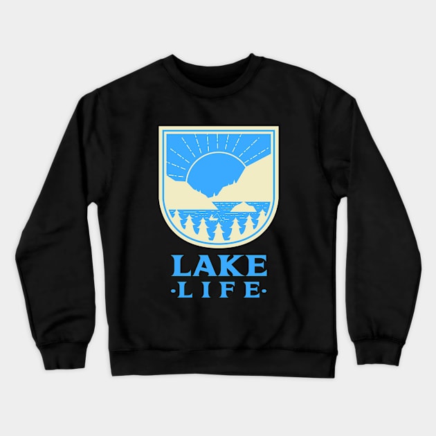 Lake Life Fishing Fisherman Outdoorsman Crewneck Sweatshirt by Tip Top Tee's